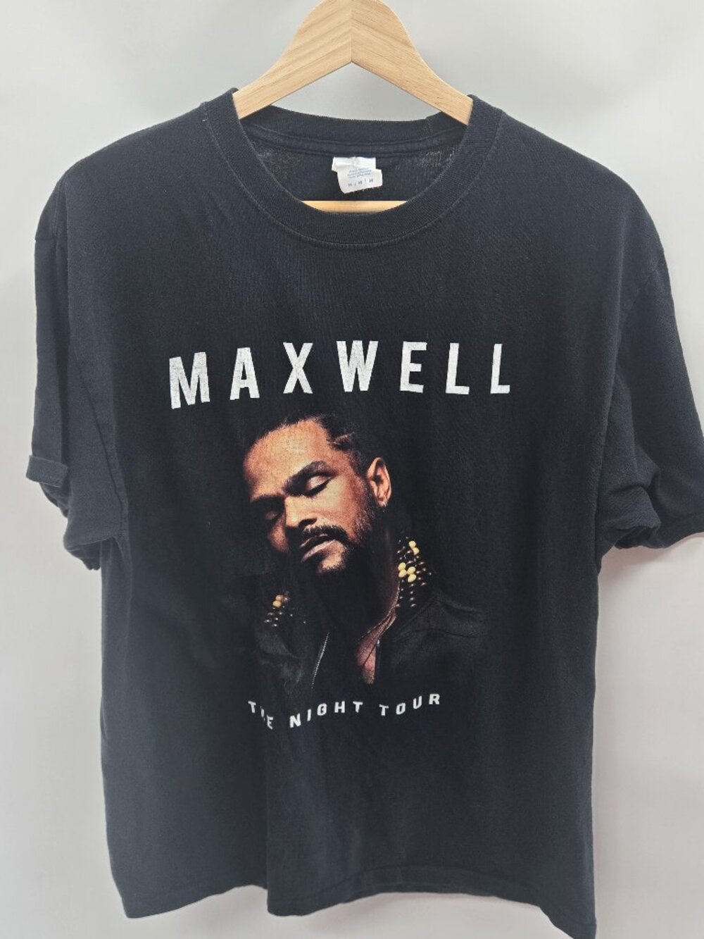 Maxwell The Night Tour 2023 Concert T-Shirt Black 100% Cotton T-Shirt Medium
